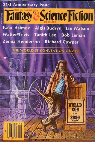 Cover of Fantasy & Science Fiction Magazine, Oct. 1980, featuring an illustration of "The World SF Convention of 2080"