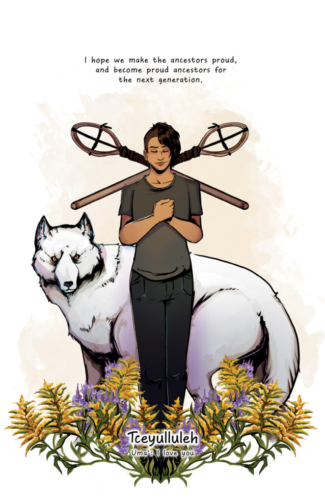 Image from 'Bvlbancha Forever' by Ida Aronson and Tate Allen in INDIGENERDS: Tales from Modern Indigenous Life