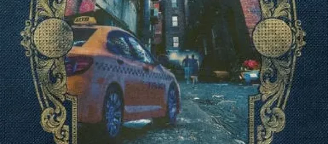 Cover, 12 Hours by L. Marie Wood. Illustration by Lynne Hansen features a cab parked in an alley, with some people approaching with lights.