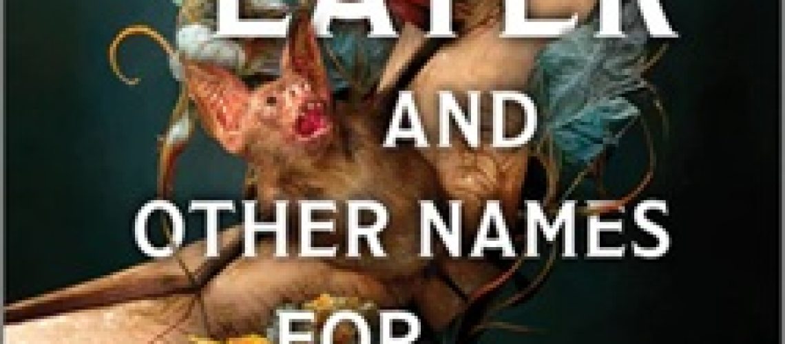 Cover of Bat Eater and Other Names for Cora Zeng, by Kylie Lee Baker, featuring a bat and some flowers against a dark background.