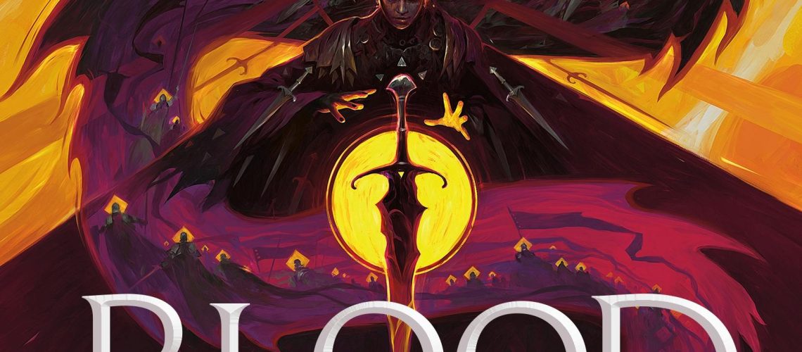 Cover of Blood of the Old Kings, by Sung Il-Kim, featuring an Asian-style dragon looming over and coiling around someone reaching for a sword.