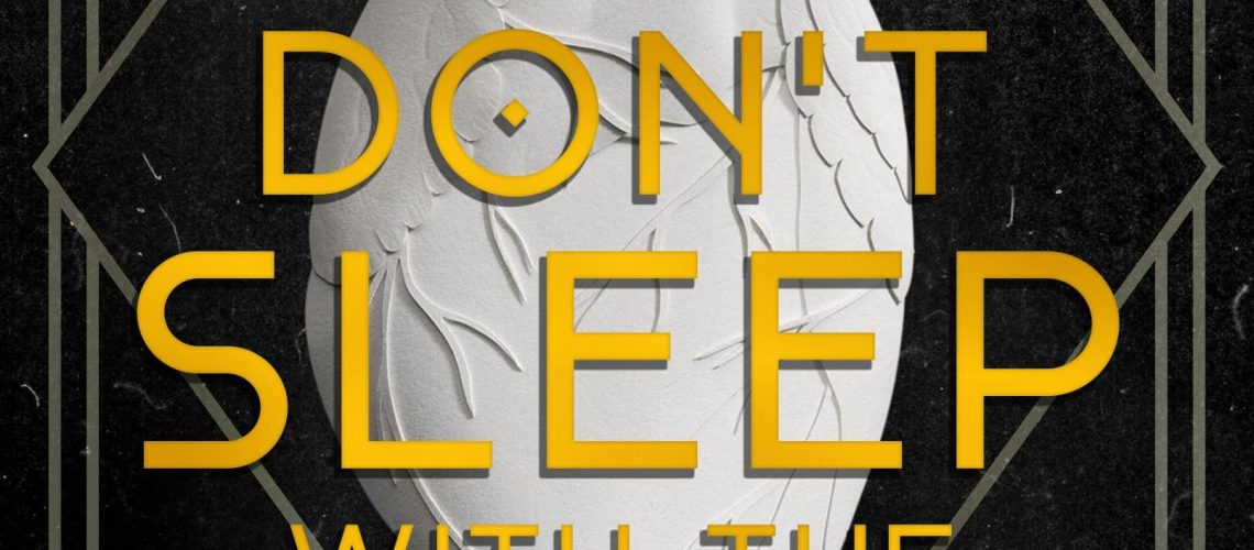 Cover of Don't Sleep with the Dead, by Nghi Vo, featuring a white heart (anatomical) floating above a white city skyline, with gold lettering for author and title.