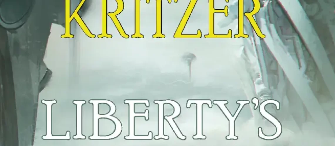 Cover of Liberty's Daughter by Naomi Kritzer, featuring several ocean-surface habitats in a seastead collective.