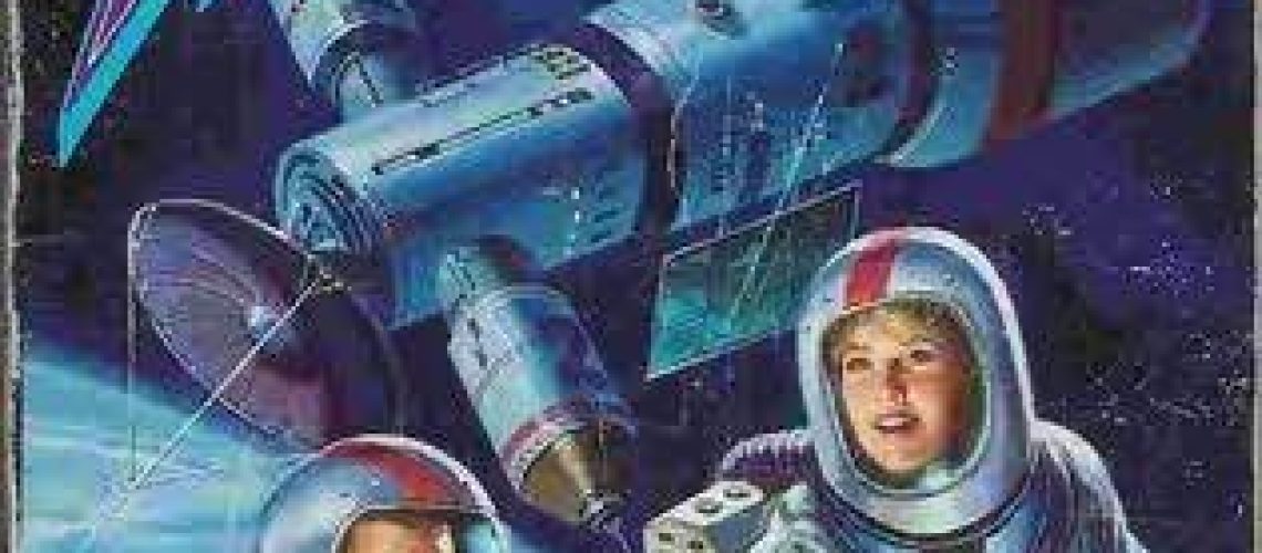 Cover of Ready for Blastoff! by Rick North. Features a young-looking pair of astronauts, male and female, floating in front of a spaceship, with Earth in the background.