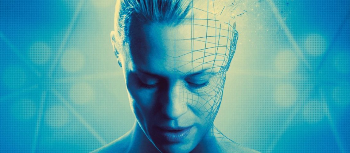 Movie poster for The Congress. Shows Robin Wright being scanned for her digital avatar.