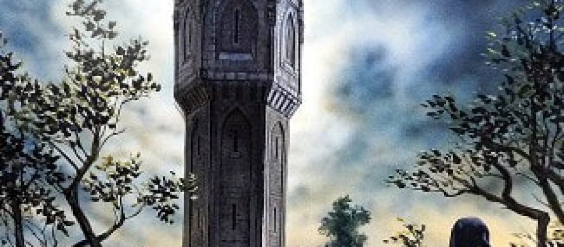 Cover of The Reaping, by Bernard Taylor, Paperbacks from Hell edition. Features a tower in the countryside with a line of female figures apparently involved in some ritual.