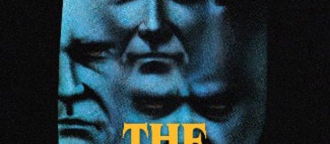 Cover of the new edition of The Tribe by Bari Wood, featuring several unsmiling faces that come together as a blue-tinted back silhouette of a person.